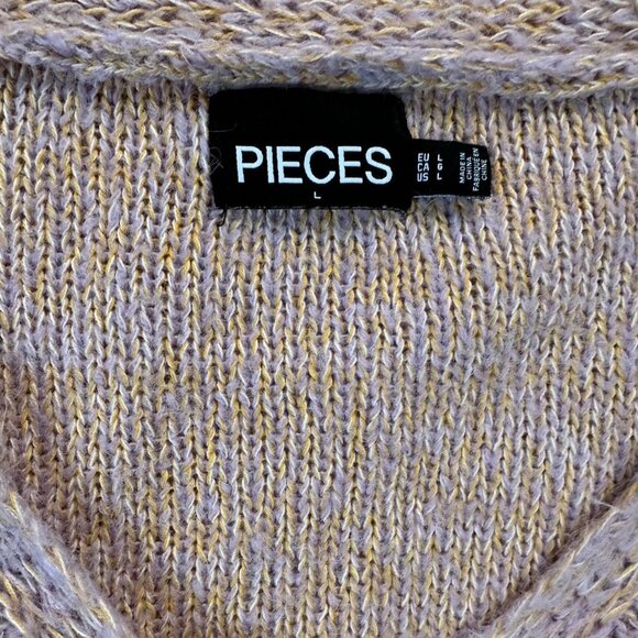 Pieces Women's Purple and Pink Cardigan - Picture 4 of 8